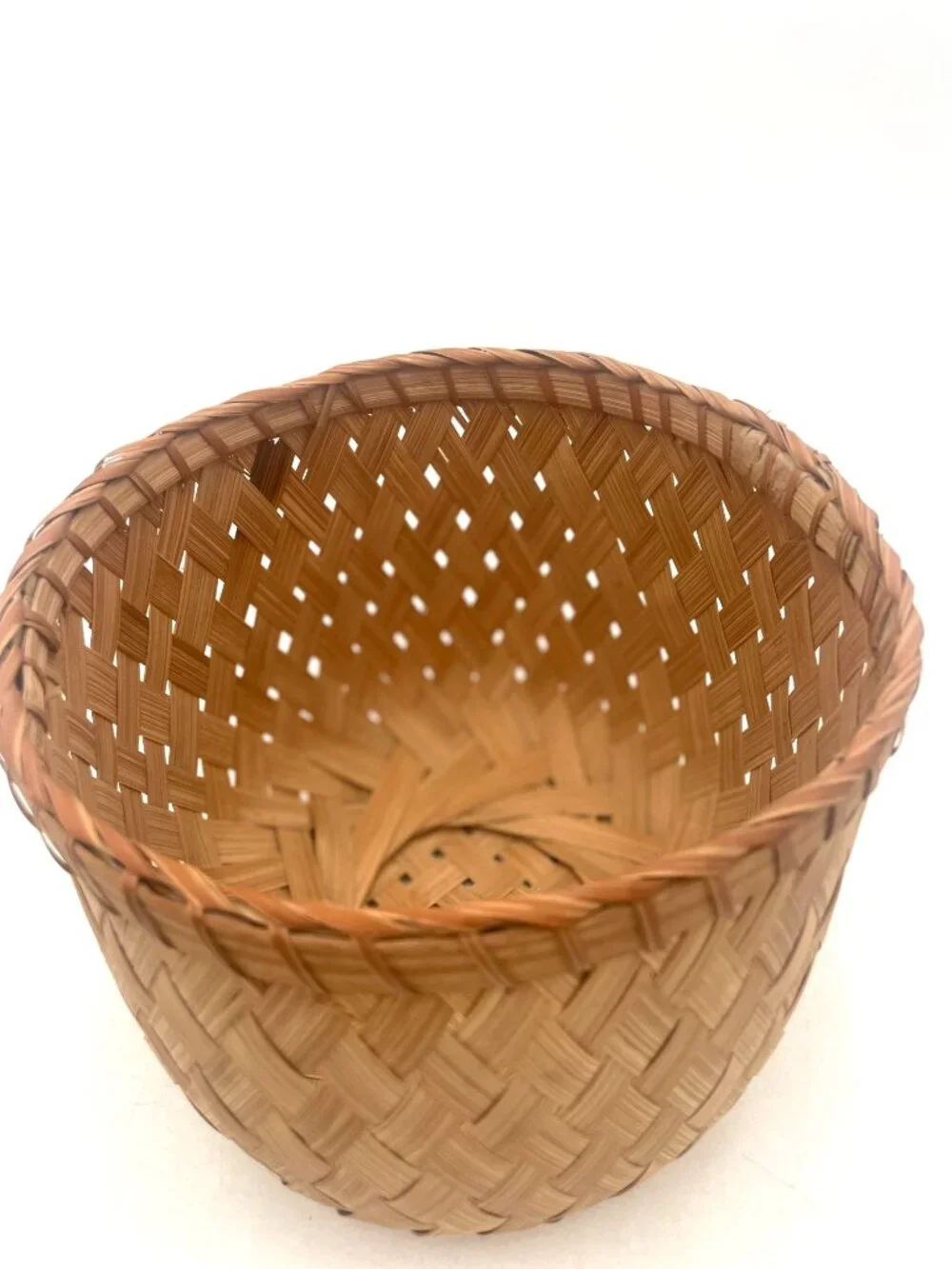 Handwoven Natural Bamboo Basket 7